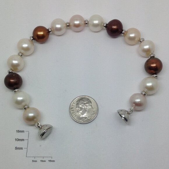 Multi Color Freshwater Pearl Bracelet - Picture 4 of 4
